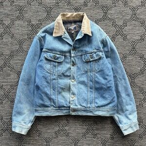 Vintage Mustang Stormrider Jacket Size Large Denim Trucker Blanket Lined 90s 46T